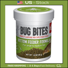 Bug Bites Bottom Feeder Fish Food, Granules for Small to Medium Sized Fish, 1.60