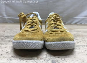 Adidas Gazelle J Ochre Yellow White Leather Suede Sneakers Size 3.5