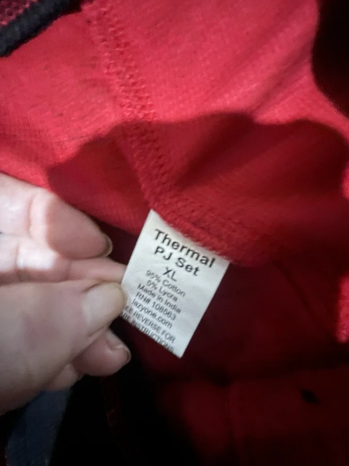 Lazy one XL women’s red/black moose Christmas holiday pajama set top/bottom - Image 4 of 4