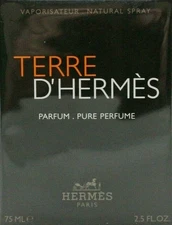 HERMES TERRE D'HERMES PURE PARFUM SPRAY MEN 2.5 Oz / 75 ml BRAND NEW ITEM!!!