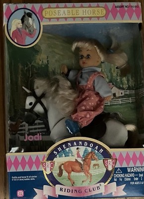 Jodi and POSABLE GRAY PONY Kid Kore Shenandoah Riding Club Toy BLONDE NIB 11680