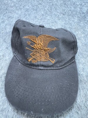 U.S. Navy Hat Men's One Size Fits Most Black Embroidered Eagle Design