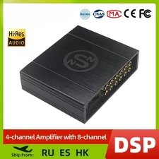 Car Audio 4 Ch Power Amplifier 8 Channel Dsp Processor Bluetooth Amp Equalizer