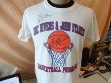 Vintage Doc Rivers John Starks Basketball Camp Autographed T Shirt M