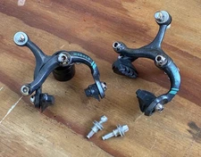 NOS Modolo Sidepull Brake Calipers - Road - Graphite  -Recessed - Cables - Italy