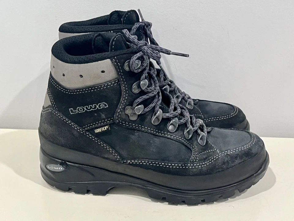 Lowa Mujer Oberalp Senderismo Botas de Cuero Mujer 8 Azul Trekking Impermeables $280 Foto 2 de 4