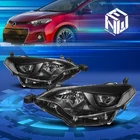 For 14-16 Toyota Corolla Black/Clear Corner Projector Headlights Replacement