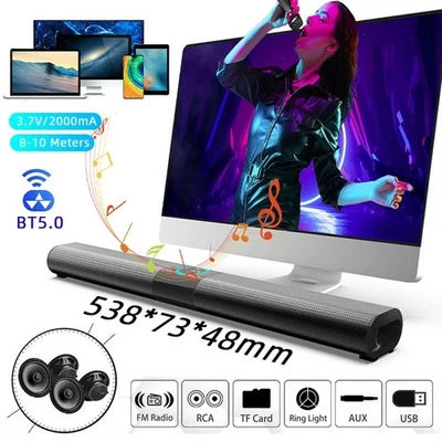 Soundbar für TV Geräte, Bluetooth PC Sound Bars, für TV Lautsprecher Heimkino - Bild 1 von 4
