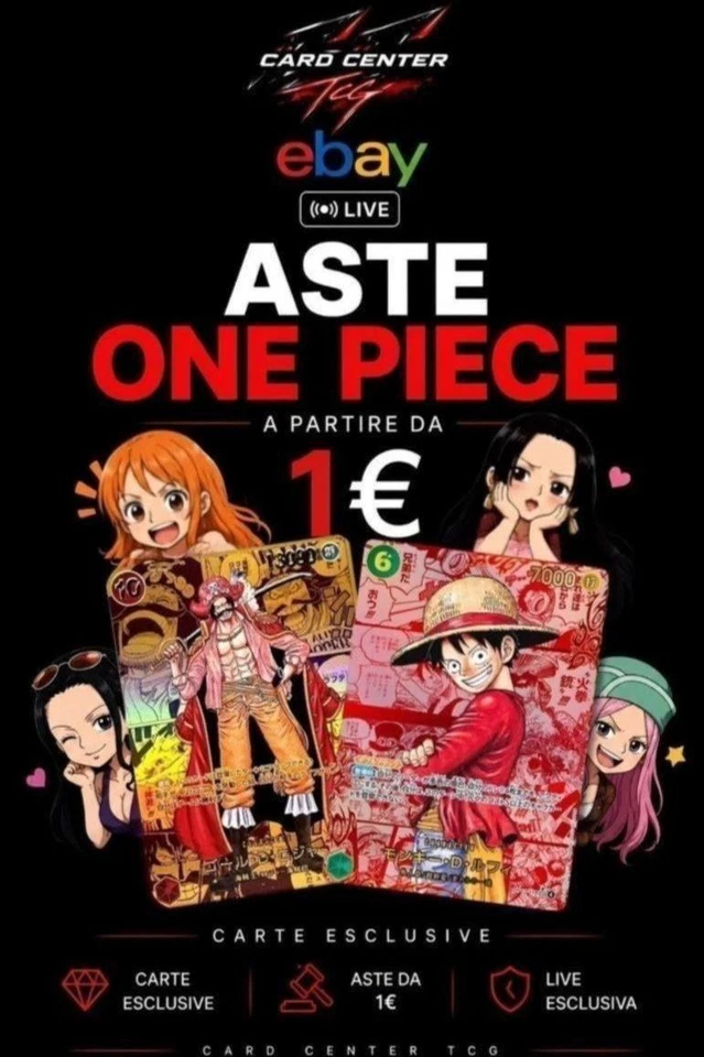 TOP TIER ONE PIECE & CARTE PROMO !!! TANTE ASTE DA 1€ + RIP e SHIP