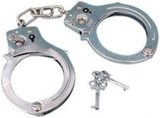 Lightweight Metal Handcuffs and Key Set - One Size Fits All for Costumes