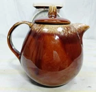 Hull Brown Drip Glaze Ovenproof Teapot with Lid