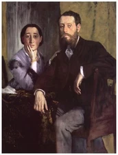 Decor Poster. Fine Graphic Art Design. Man & woman paint. Shop Wall Art. 1813