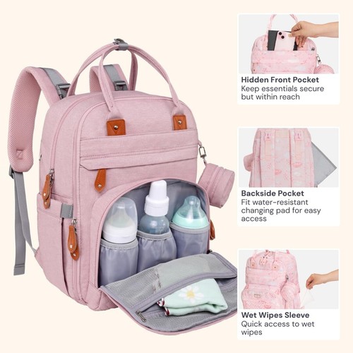 pañaleras de bebe mochila de niña o niño panaleras modernas moderno bolso para - Picture 4 of 26