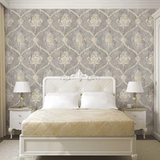 Norwall Traditional Weathered Designer Cottage Chic Modern Damask Wallpaper Diy