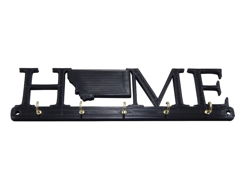 Montana Hogar Estado Forma Llavero Colgador Estante Inauguración Regalo Decoración de Pared Foto 3 de 4