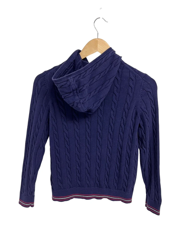 Suéter Brooks Brothers polar para niña manga larga azul marino acanalado cremallera talla M Foto 3 de 4
