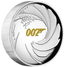 2020 JAMES BOND 007 1oz SILVER PROOF HIGH RELIEF COIN