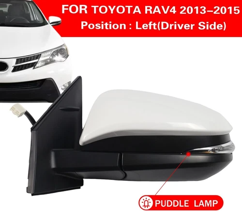 Left Driver Side View Mirror for Toyota RAV4 2013-2015 8 Pins with Blind Spot