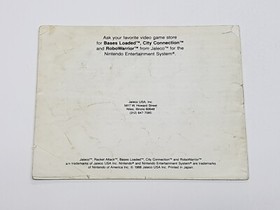 Racket Attack Authentic Original NES Nintendo Manual Only *