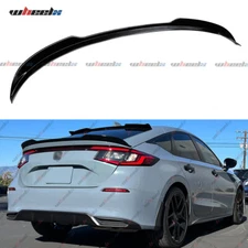 FOR 2022-2025 HONDA CIVIC HATCHBACK FL2 FL5 V2 GLOSSY BLACK TRUNK SPOILER WING