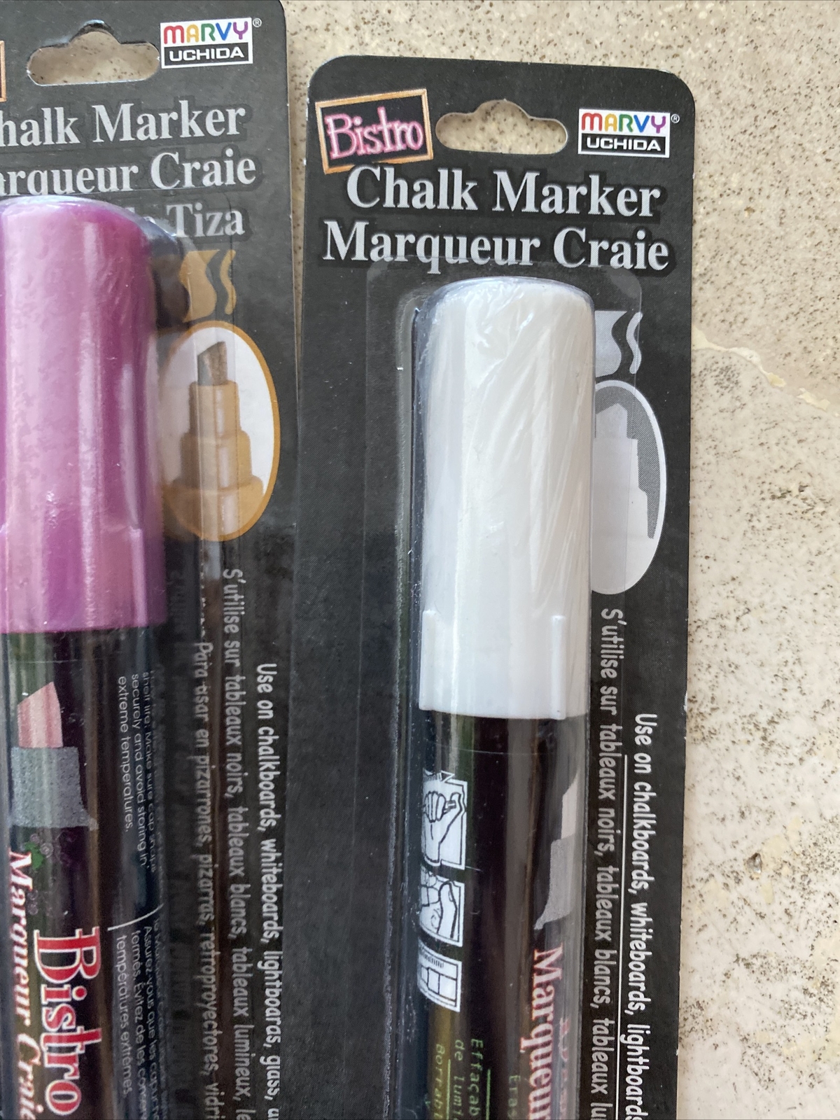 Chalk Marker Pack Of 5 - Chisel Tip White - Bistro