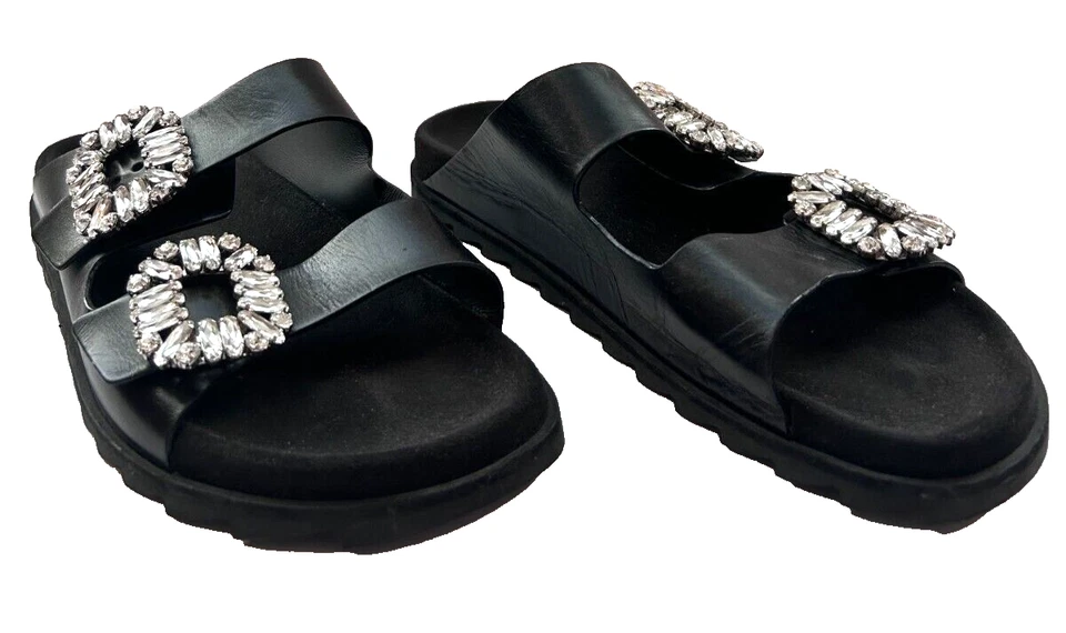 Toboganes de cuero Roger Vivier Slidy Viv Strass Foto 2 de 4