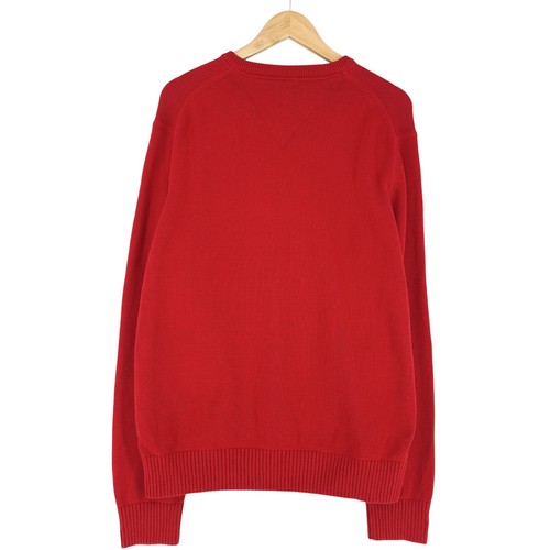Suéter Vintage Tommy Hilfiger Para Hombre Rojo De Algodón Bh9 Talla XL - Imagen 3 de 8