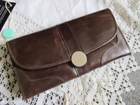 Classic Oriano Brown Smooth Leather Wallet Purse Notecase+ Silver Disc Classic Oriano Brown Smooth Leather Wallet Purse Notecase+ Silver Disc