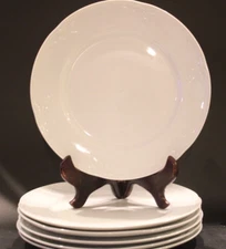 STUDIO NOVE WHISPER WHITE SL004 6 DINNER PLATES 10 7/8"