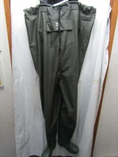 OLIVE GREEN TIDEWE  WATERPROOF CHEST WADERS SIZE 5 INSEAM 32"