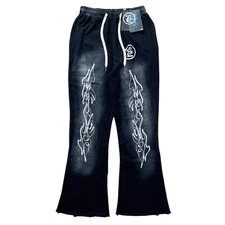 Hell Studios Sweatpants Men Women Cotton Black Streetwear Y2K Winter Black