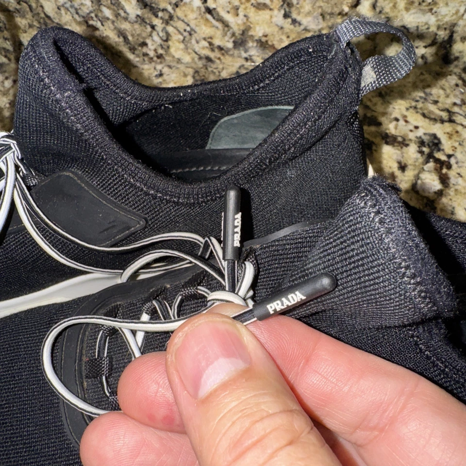 womens prada sneakers, Black - Image 4 of 4