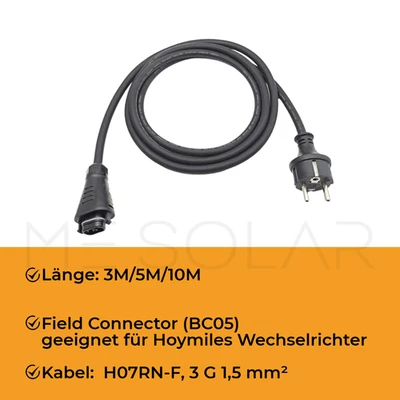 BETTERI Anschlusskabel Connector BC05 auf Schuko–für HMS Serie, 3m / 5m / 10m ⭐️0% MwSt