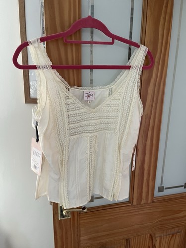 Nowy Vintage By Oasis Cream Silk And Lace Camisole 12