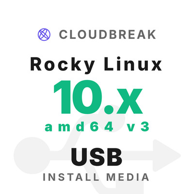 Rocky Linux 10.x amd64 v3 Bootable/Live Install USB NEW