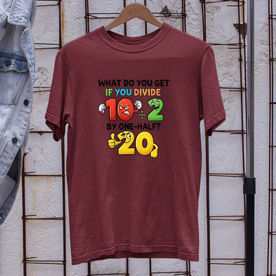 T-Shirt 10 mal eine Hälfte teilen Zahlen Tag Veranstaltung Mathematik Lehrer Schüler Geschenk