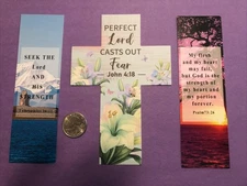 Bible Verse Bookmarks Lot of 3.