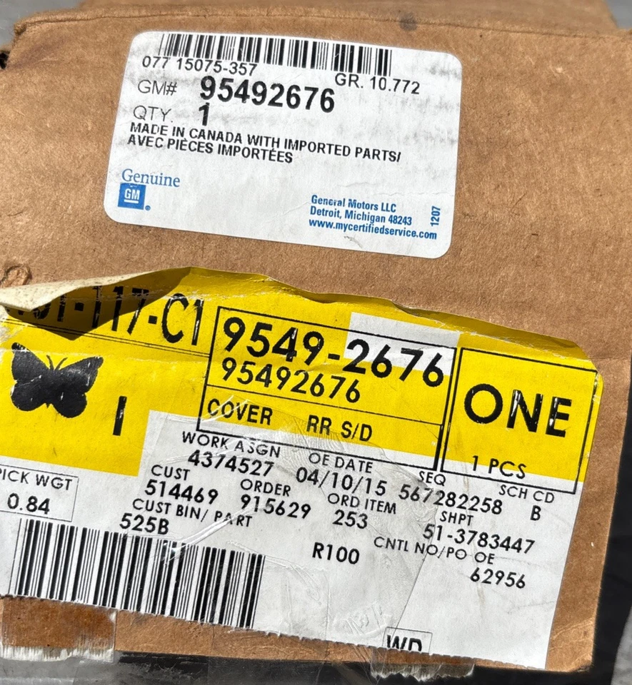 Genuine GM -- Chevrolet Cruze 2012-16 -- Rear Door Applique -- #95492676 -- OEM - Image 2 of 4