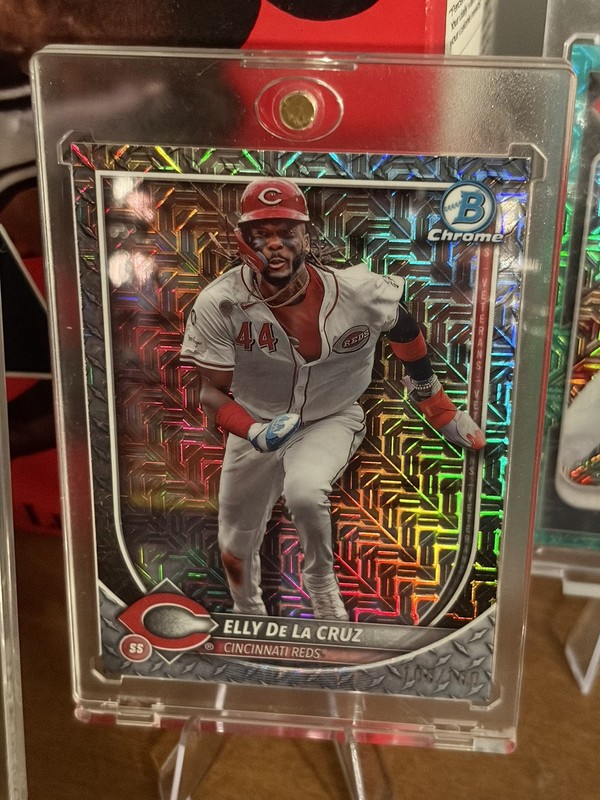 2025 Bowman Chrome Elly De La Cruz #89 Steel Metal Mojo Bookend 100/100!!!