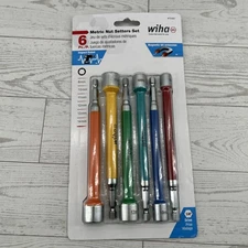 Wiha Tools 70487 6 Piece Color Coded Magnetic Nut Setter Metric Set