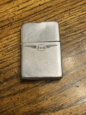 Vintage 1959 Rare ESSO Motor Oil Winged Zippo Lighter Pat. 2517191
