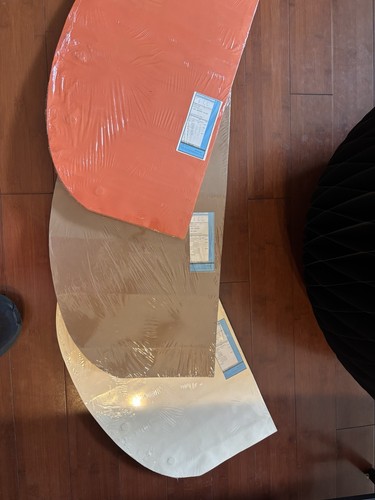 4 zucca di carta a nido d'ape William Sonoma enorme XL grande nero arancione bianco marrone - Foto 4 di 9