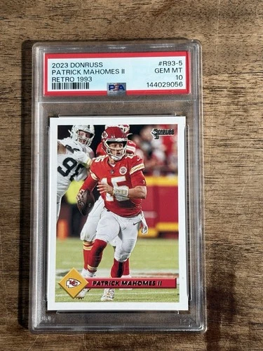 2023 PANINI DONRUSS PATRICK MAHOMES II # R93-5 RETRO 1993 - PSA 10 GEM MT -POP 9