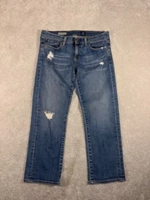 adriano goldschmied jeans womens tomboy crop Relaxed Straight 28