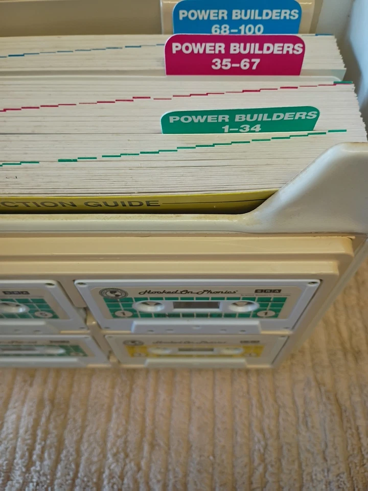 Vintage 1992 Enganchado a la fonética Tu poder de lectura Folletos COMPLETOS Casetes Foto 3 de 4