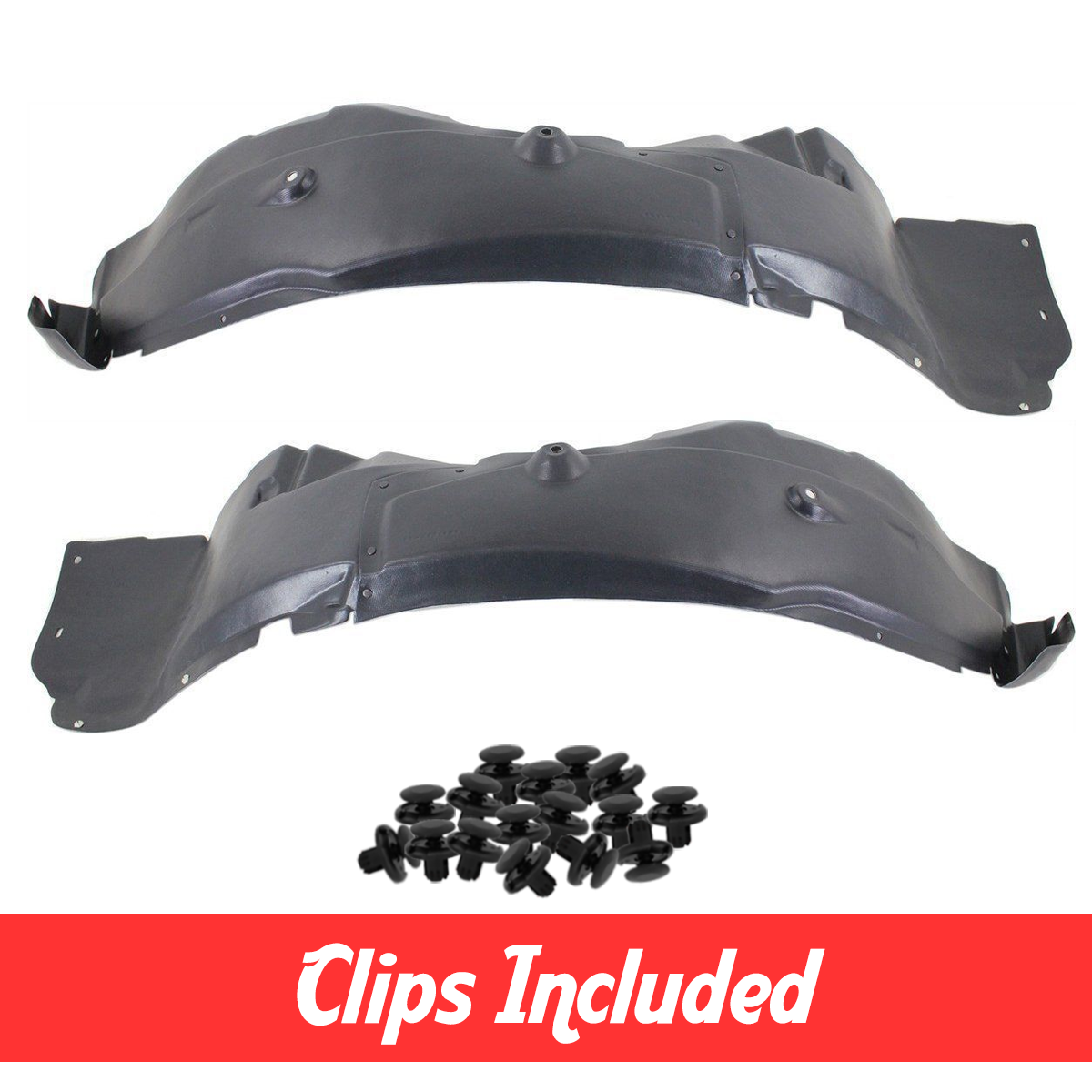 Front Left Right Fender Liner Set w/ Clips For 2011-2014 Dodge