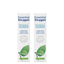 Organic Toothpaste 4 Ounce Pack of 2 Whitening Breath Freshening Non GMO