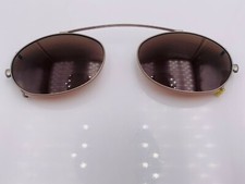 Vintage AR6919 073 Gold Metal Oval Clip-On Sunglasses Frames
