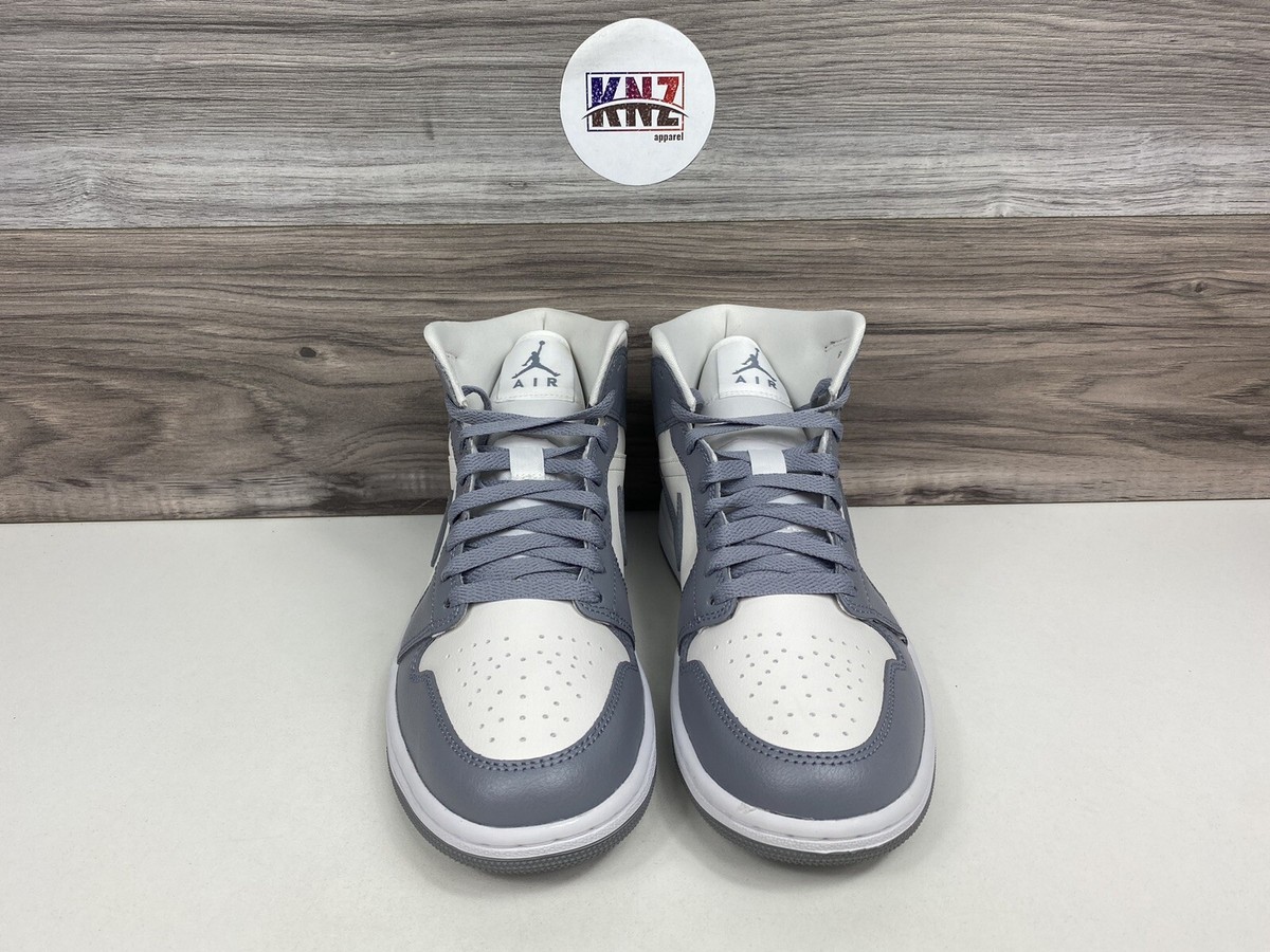 Nike Air Jordan 1 BQ6472-115 グレー/ホワイト Nike Air Jordan 1 Mid Shoes Stealth Sail Grey White BQ6472