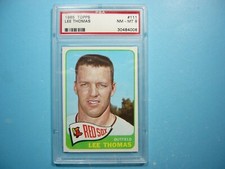 1965 TOPPS MLB BASEBALL CARD #111 LEE THOMAS PSA 8 NM/MINT SHARP+ '65 GL